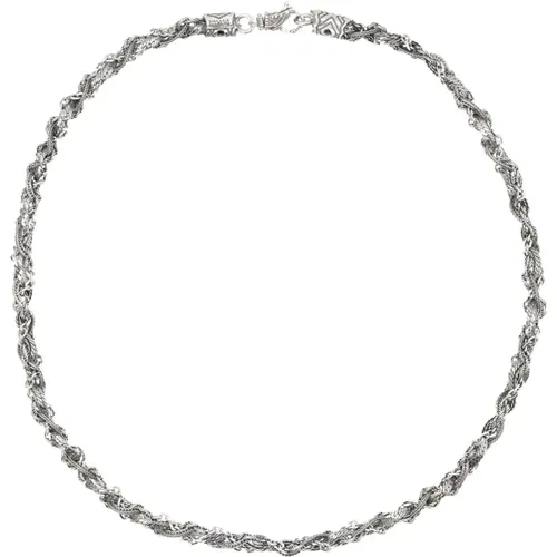 Braided Round Necklace , female, Sizes: ONE SIZE - Emanuele Bicocchi - Modalova