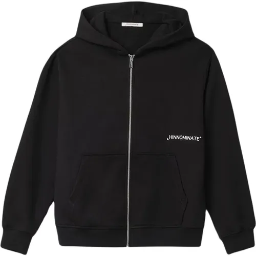 Ne01 Nero Zip Sweatshirt , female, Sizes: L, M, S, XS - Hinnominate - Modalova