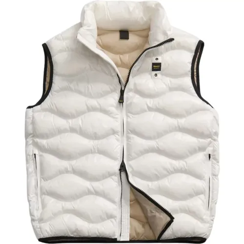 Vests, male, , Size: 2XL Wave-Quilted Water-Repellent Vest - Blauer - Modalova