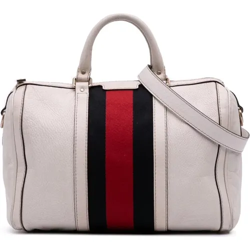 Pre-owned Handbags, female, , Size: ONE SIZE Pre-owned Leather Top Handle Bag - Gucci Vintage - Modalova