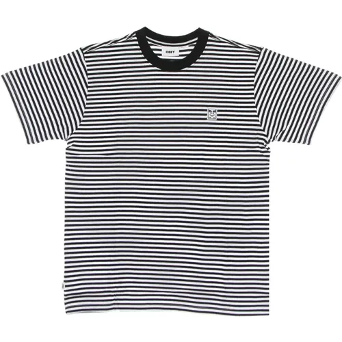 T-Shirts, male, , Size: XS Legacy Striped Tee Multi - Obey - Modalova