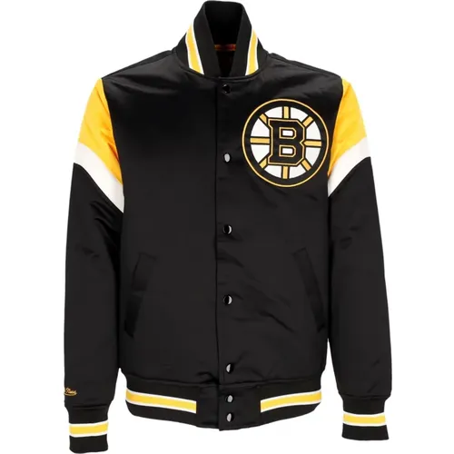 Bomber Jackets, male, , Size: XL NHL Bomber Jacket with Boston Bruins - Mitchell & Ness - Modalova