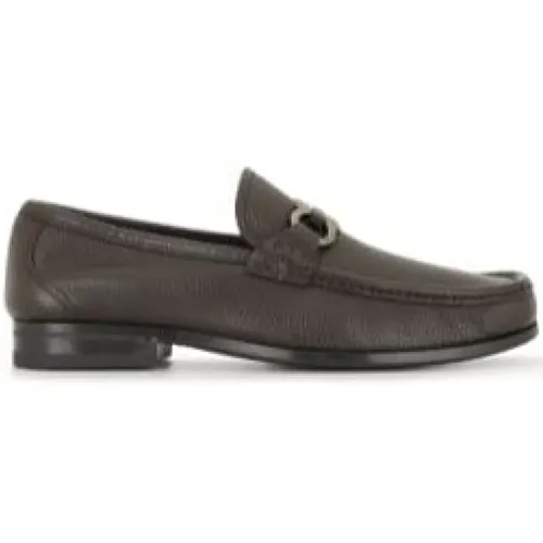 Loafers, male, , Size: 7 1/2 US Gancini-Detail Moccasins - Grandioso Marron - Salvatore Ferragamo - Modalova