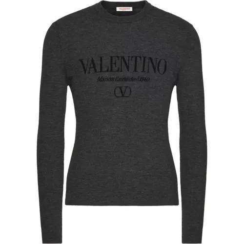 Anthracite Knit Sweater , male, Sizes: XL - Valentino - Modalova