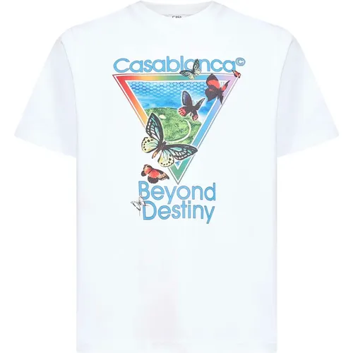 T-Shirts, male, , Size: L Tennis Club Beyond Destiny Short Sleeve T-Shirt - Casablanca - Modalova