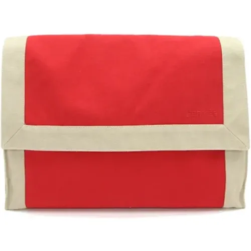 Pre-owned Canvas Hermès Clutch , unisex, Sizes: ONE SIZE - Hermès Vintage - Modalova