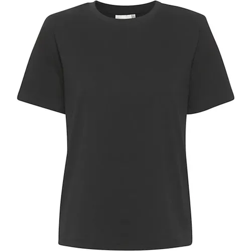 Schwarzes Baumwoll-Tee Noos Top , Damen, Größe: 2XS - Gestuz - Modalova