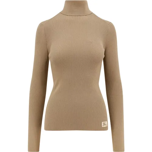 Knit Turtleneck Sweater Aw23 , female, Sizes: S, L - Burberry - Modalova