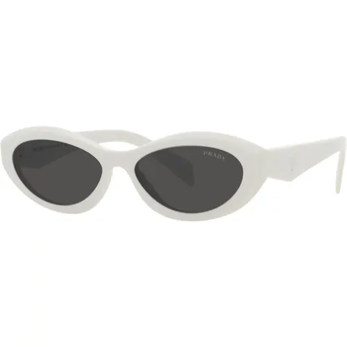 Dark Grey Sunglasses , female, Sizes: 55 MM - Prada - Modalova