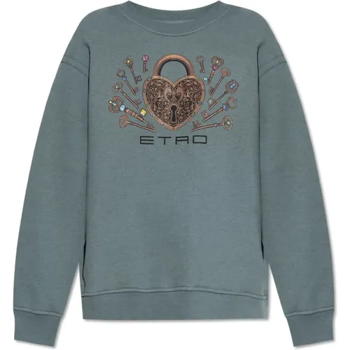 Sweatshirts, female, , Size: S Sweatshirt with colorful print - ETRO - Modalova