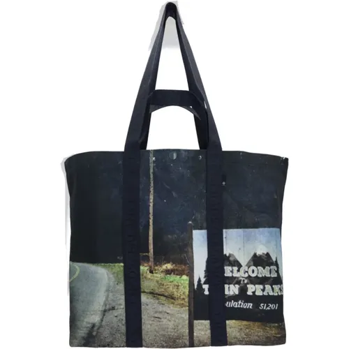 Tote Bags, male, , Size: ONE SIZE Tote Bag with Navy Print - Undercover - Modalova