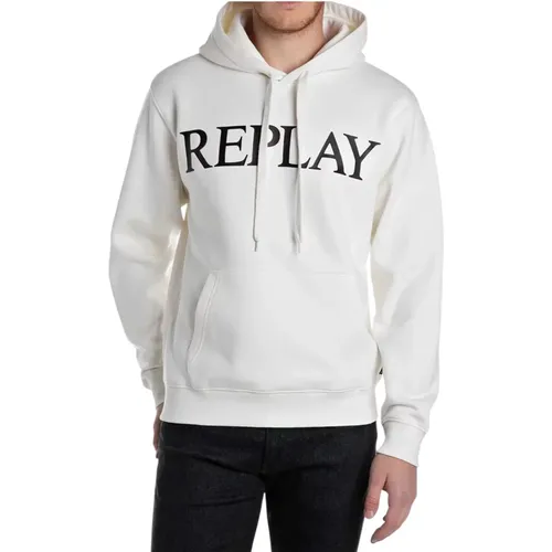 Hoodies, male, , Size: S Hoodie with Hood - Replay - Modalova