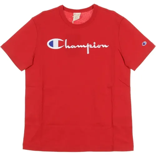 Crewneck Tee for Men , male, Sizes: XL, S, L - Champion - Modalova