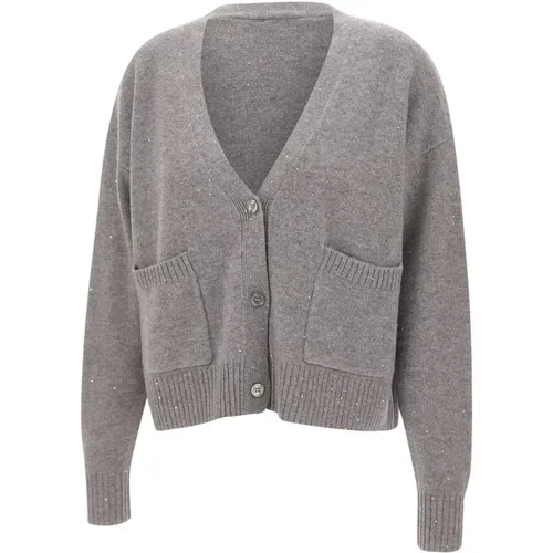 Cardigans, female, , Size: L Sequin Cardigan - Kaos - Modalova