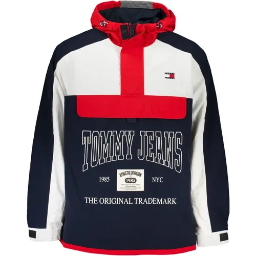 Light Jackets, male, , Size: M Hooded Sports Jacket with Long Sleeves - Tommy Hilfiger - Modalova