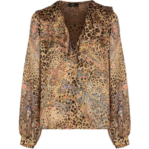Blouses, female, , Size: M Printed Silk Blouse - ETRO - Modalova