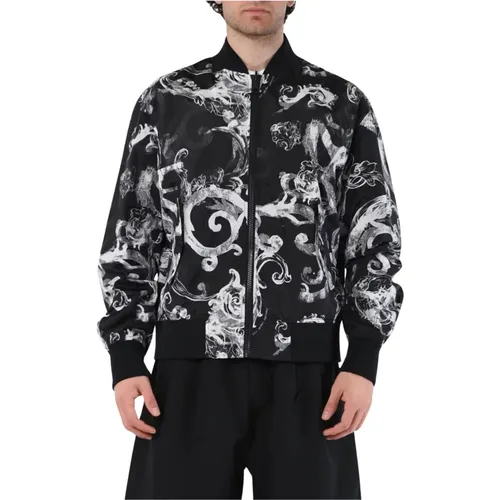 Reversible Fantasy Print Bomber Jacket , male, Sizes: S, L, XL, M - Versace Jeans Couture - Modalova