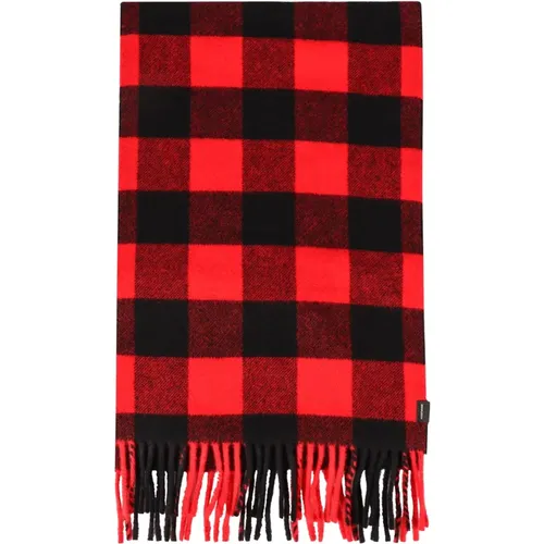 Frayed Hem Wool Blend Scarf - Woolrich - Modalova