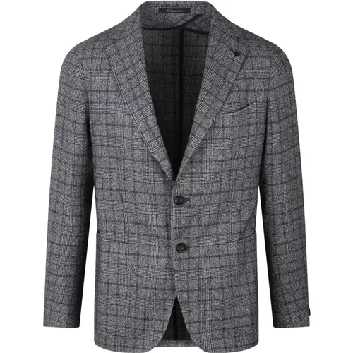 Blazers, male, , Size: S Checked Blazer - Tagliatore - Modalova