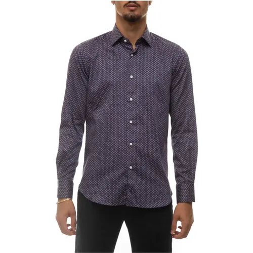 Floral Dress Neck Casual Shirt , male, Sizes: 2XL, L - Càrrel - Modalova