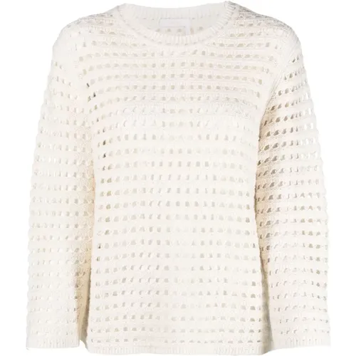 Casual Weiß Wolle Baumwolle Pullover , Damen, Größe: XS - See by Chloé - Modalova