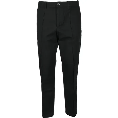 Slim-fit Trousers, male, , Size: W34 Cotton Elastane Pants - Armani Exchange - Modalova