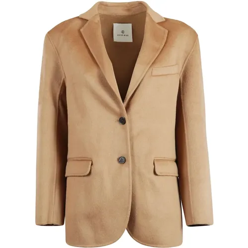 Camel Cashmere Blend Blazer , female, Sizes: XS - Anine Bing - Modalova