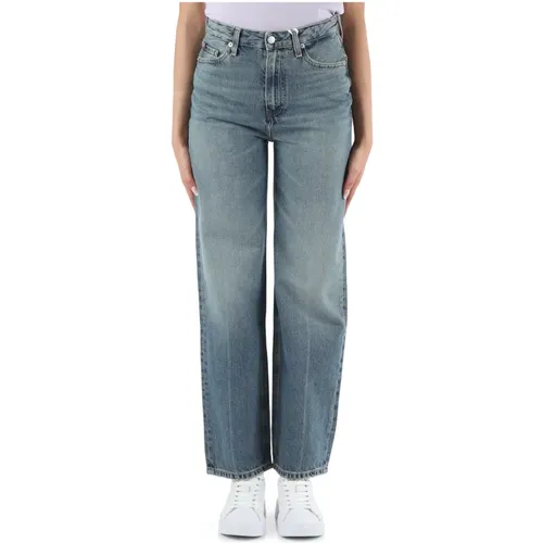 Relaxed Straight High Waist Jeans , female, Sizes: W30, W27, W29, W28, W26 - Tommy Hilfiger - Modalova
