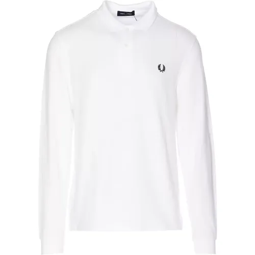 Polo Shirts, male, , Size: L Classic Long Sleeve Polo Shirt - Fred Perry - Modalova