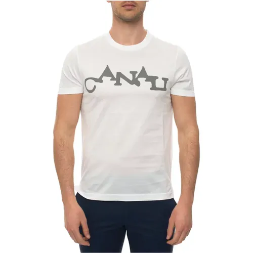 Short-sleeved round-necked T-shirt , male, Sizes: 4XL, 3XL, 2XL - Canali - Modalova
