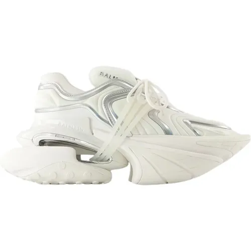 Unicorn Wave Leather Sneakers , male, Sizes: 7 UK, 6 UK, 8 UK, 10 UK, 9 UK - Balmain - Modalova