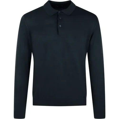 Long Sleeved Cotton Polo Shirt , male, Sizes: L, 2XL - Drumohr - Modalova