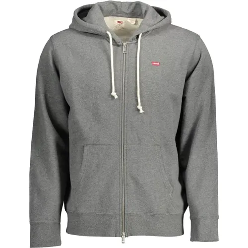 Levi's, Zip-throughs, male, , Size: 2XL Hoodie with Zipper and Logo - Levis - Modalova