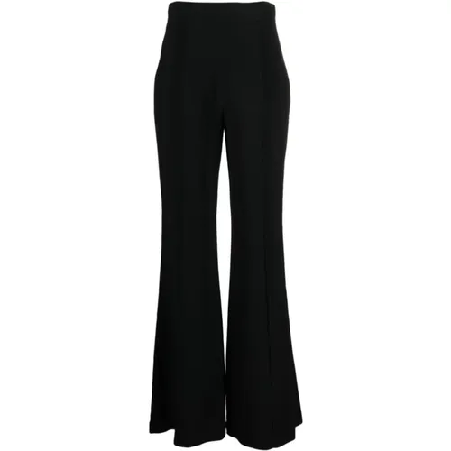 Wide Crepe Flared Trousers , female, Sizes: M, XS - Elie Saab - Modalova