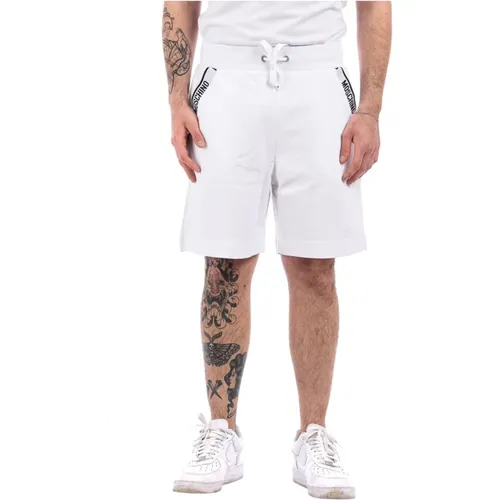 Weiße sportliche Shorts für Männer , Herren, Größe: M - Love Moschino - Modalova