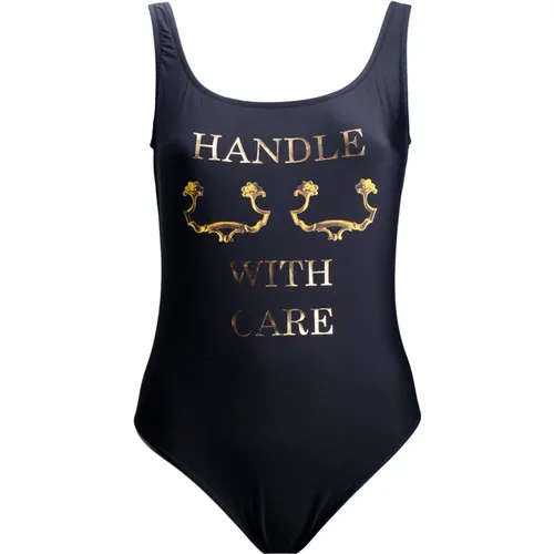 Handle With Care One Piece Swimsuit , female, Sizes: S, M, XS - Moschino - Modalova
