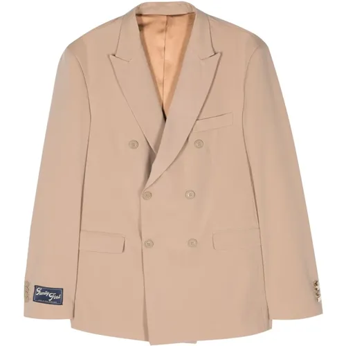 Wool Double-Breasted Blazer , male, Sizes: 2XL, S, M - Family First - Modalova