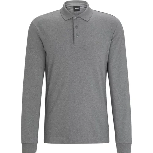 Longsleeve Pado aus Bio-Baumwolle , Herren, Größe: S - Hugo Boss - Modalova