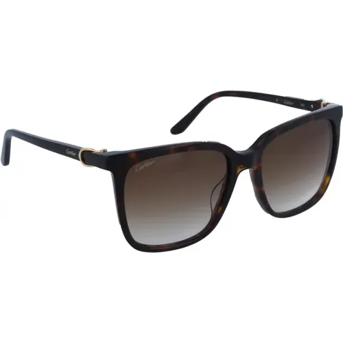 Gradient Lens Sunglasses , unisex, Sizes: 55 MM - Cartier - Modalova
