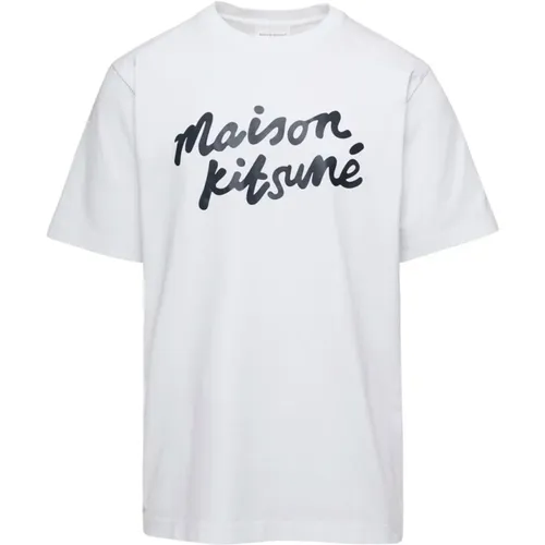 Handwriting Comfort Tee-Shirt , male, Sizes: S, M, XL, L - Maison Kitsuné - Modalova