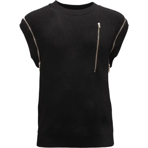 Vests, male, , Size: L Wool Sleeveless Sweater Couture Style - Moschino - Modalova