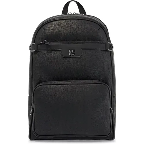 Stylish Eco-Leather Backpack , male, Sizes: ONE SIZE - Hugo Boss - Modalova