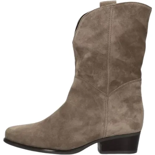 Taupe Wildleder Western Stiefel , Damen, Größe: 35 EU - Gabor - Modalova