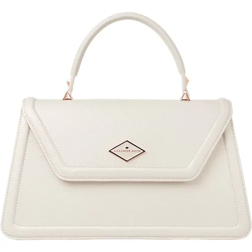 Elizabeth Large Cream Handbag , female, Sizes: ONE SIZE - Alexander Smith - Modalova