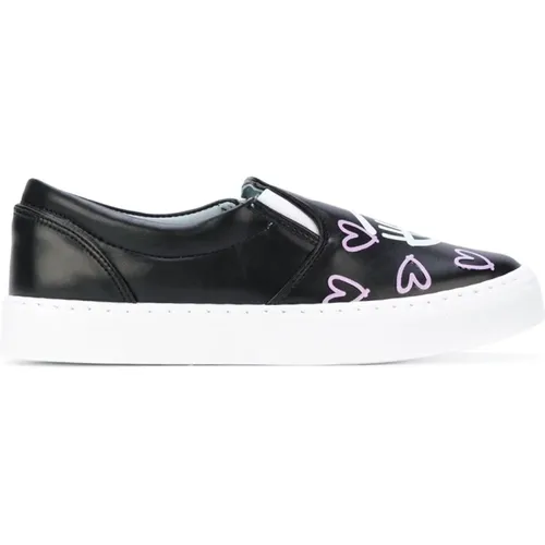 Sneakers, female, , Size: 6 US Blackpink Slip-On Hearts Sneakers - Chiara Ferragni Collection - Modalova