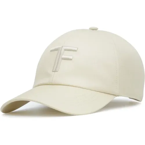 Caps, male, , Size: L Canvas Leather Cap - Tom Ford - Modalova