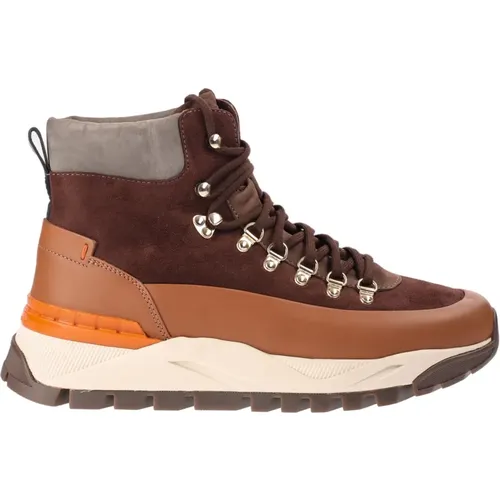 Leather Ankle Boots , male, Sizes: 8 UK - Santoni - Modalova