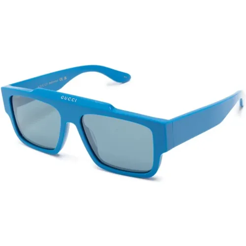 Blaue Sonnenbrille mit Originalzubehör - Gucci - Modalova