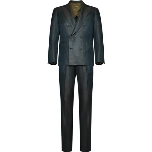 Double Breasted Suits, male, , Size: L Double-Breasted Dress - Maurizio Miri - Modalova