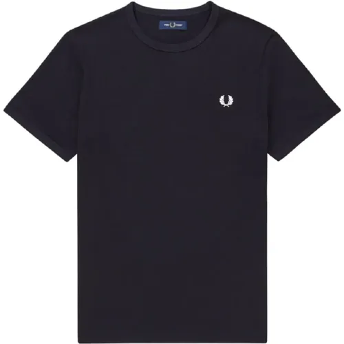 Blaues Ringer T-Shirt und Polo , Herren, Größe: 2XL - Fred Perry - Modalova